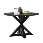 Table à manger ronde Okak 48 Table à manger moderne du milieu du siècle avec pieds croisés pour salle à manger, salon