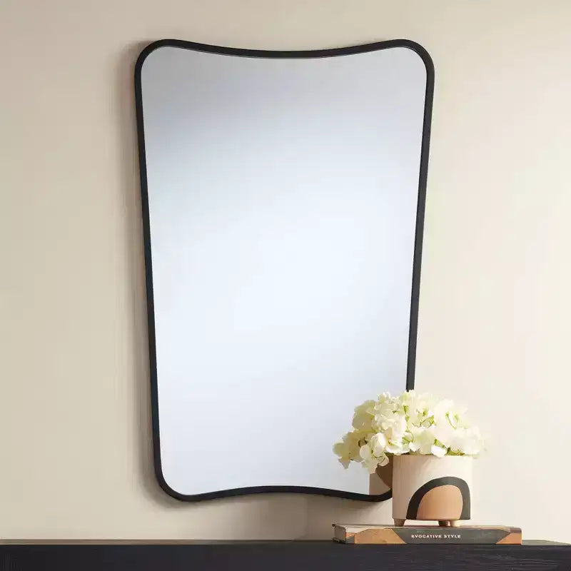 Miroir Mural Uttermost Segundo en Métal Noir 22 x 34