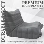 Fauteuil d'appoint moderne - Fauteuil rembourré confortable avec coussin haute densité et mousse moelleuse - Chaise pour salon ou chambre à coucher - Gris Leathaire