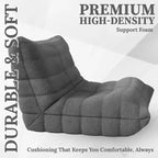 Fauteuil d'appoint moderne - Fauteuil rembourré confortable avec coussin haute densité et mousse moelleuse - Chaise de canapé élégante pour salon ou chambre à coucher - Gris Teddy