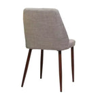 Chaises de salle à manger capitonnées modernes GDFStudio Fira Mid-Century avec pieds en fer (lot de 2)