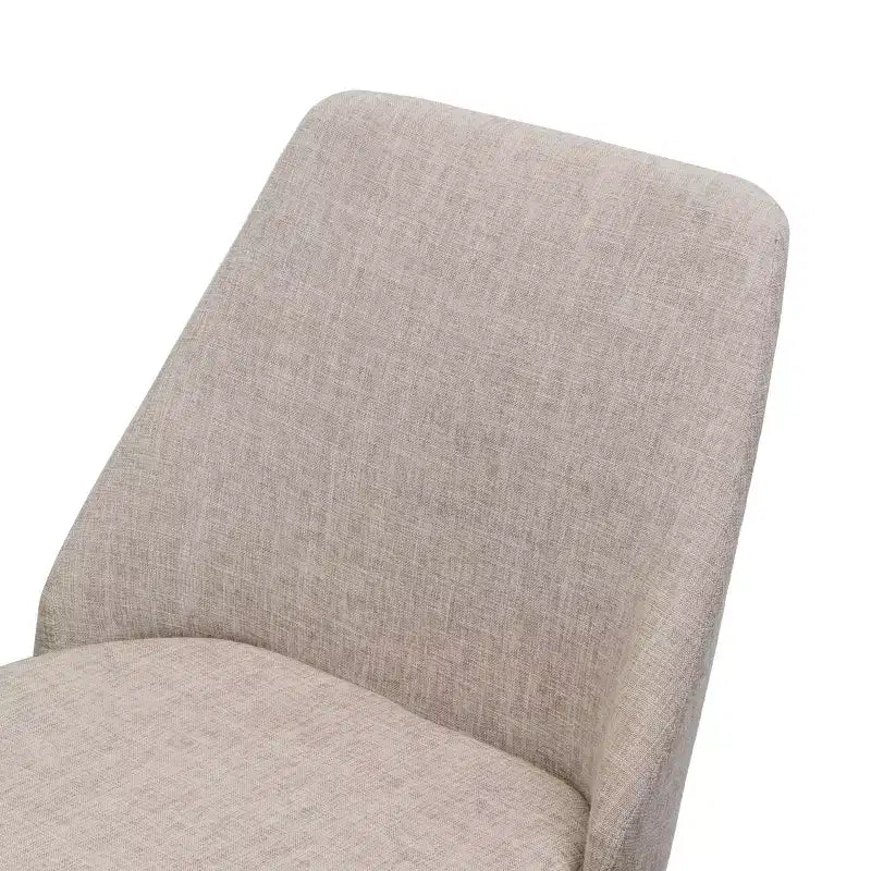Chaises de salle à manger capitonnées modernes GDFStudio Fira Mid-Century avec pieds en fer (lot de 2)