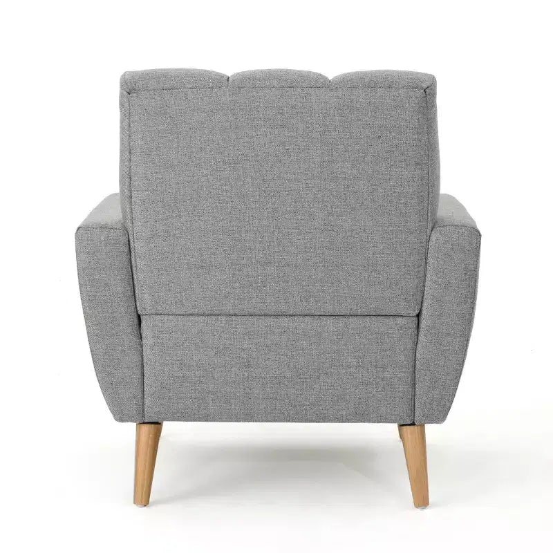 Fauteuil club capitonné en tissu avec passepoil Angelina Mid-Century GDFStudio