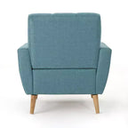 Fauteuil club capitonné en tissu avec passepoil Angelina Mid-Century GDFStudio