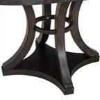 Ensemble de salle à manger rétro Merax élégant 5 pièces avec table ronde extensible et 4 chaises rembourrées