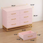 Commode haute à 6 tiroirs – Rangement peu encombrant avec tiroirs à fermeture douce et kit anti-basculement