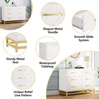 Commode haute à 6 tiroirs – Rangement peu encombrant avec tiroirs à fermeture douce et kit anti-basculement