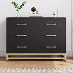 Commode haute à 6 tiroirs – Rangement peu encombrant avec tiroirs à fermeture douce et kit anti-basculement