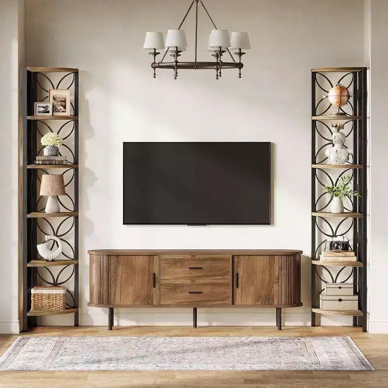 Étagère d'angle Lantine à 6 niveaux, bibliothèque de 180 cm, étagère de rangement, support pour plantes pour salon, chambre à coucher, salle de bain, cuisine
