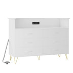 Commode à 6 tiroirs - Armoire de rangement moderne avec fonction meuble TV