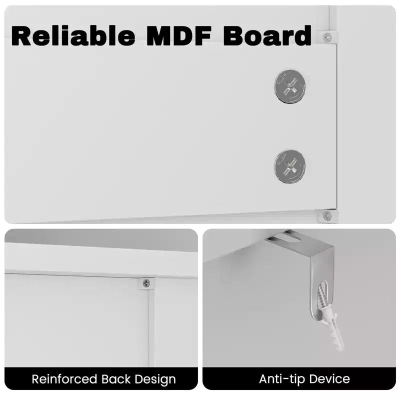Meuble de rangement de salle de bain Hyleory, meuble de rangement de salle de bain autoportant avec 2 étagères réglables, 30 x 60 x 80 cm
