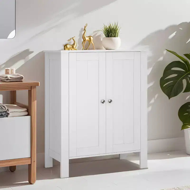 Meuble de rangement de salle de bain Hyleory, meuble de rangement de salle de bain autoportant avec 2 étagères réglables, 30 x 60 x 80 cm