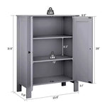 Meuble de rangement de salle de bain Hyleory, meuble de rangement de salle de bain autoportant avec 2 étagères réglables, 30 x 60 x 80 cm