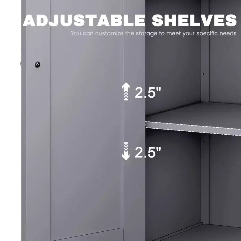 Meuble de rangement de salle de bain Hyleory, meuble de rangement de salle de bain autoportant avec 2 étagères réglables, 30 x 60 x 80 cm