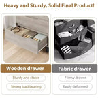 Commode verticale à 4 tiroirs de 41,5 po – Armoire de rangement en bois autoportante pour chambre à coucher ou salon