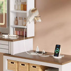 Cadre de lit Boho avec tête et pied de lit en rotin naturel, lit plateforme double en bois sans sommier tapissier, assemblage facile sans bruit en métal.
