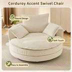Fauteuil pivotant Merax 360 avec double coussin