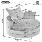 Fauteuil pivotant Merax 360 avec double coussin