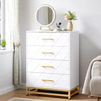COZONY Commode en bois à 3 tiroirs – Meuble de rangement classique peu encombrant avec sécurité anti-basculement, rangement de vêtements, table de chevet et organisateur polyvalent pour la maison et le dortoir