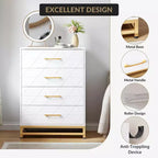 COZONY Commode en bois à 3 tiroirs – Meuble de rangement classique peu encombrant avec sécurité anti-basculement, rangement de vêtements, table de chevet et organisateur polyvalent pour la maison et le dortoir