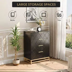 COZONY Commode en bois à 3 tiroirs – Meuble de rangement classique peu encombrant avec sécurité anti-basculement, rangement de vêtements, table de chevet et organisateur polyvalent pour la maison et le dortoir