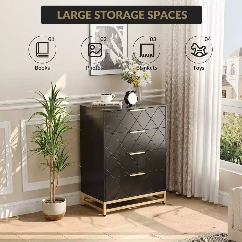 COZONY Commode en bois à 3 tiroirs – Meuble de rangement classique peu encombrant avec sécurité anti-basculement, rangement de vêtements, table de chevet et organisateur polyvalent pour la maison et le dortoir