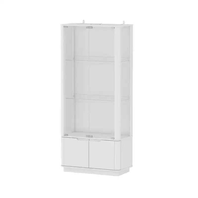 Famapy Présentoir à verres/bouteilles de whisky, étagère à liqueur, éclairage LED, haut sur pied pour bar et salon
