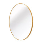 Miroir mural de salle de bain rond Whisen 42 pouces, verre HD de qualité supérieure, cadre en aluminium antirouille