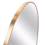 Miroir mural de salle de bain rond Whisen 42 pouces, verre HD de qualité supérieure, cadre en aluminium antirouille