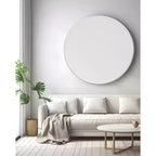Miroir mural de salle de bain rond Whisen 42 pouces, verre HD de qualité supérieure, cadre en aluminium antirouille