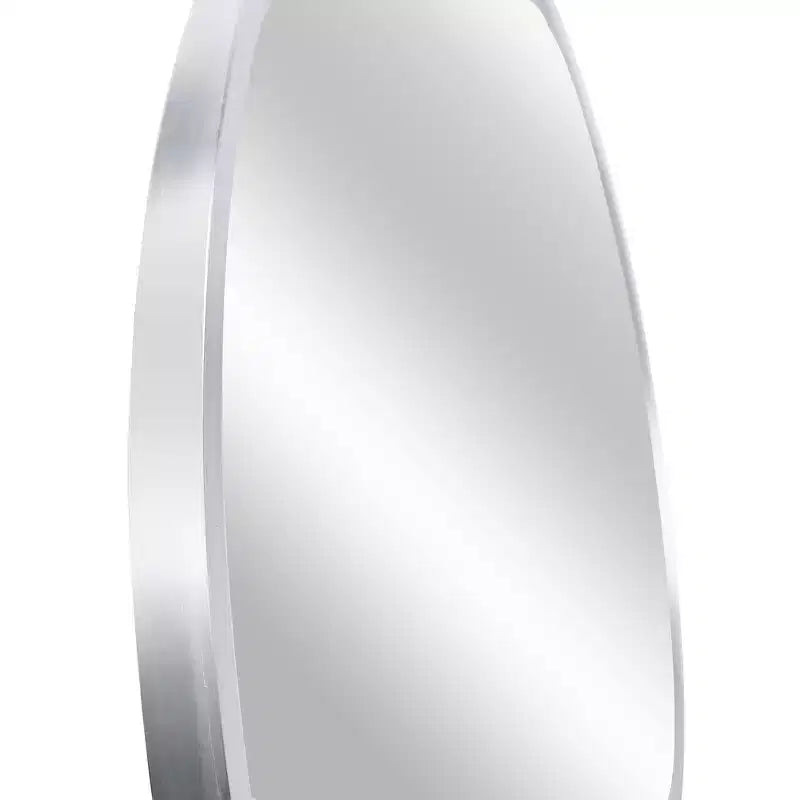 Miroir mural de salle de bain rond Whisen 42 pouces, verre HD de qualité supérieure, cadre en aluminium antirouille