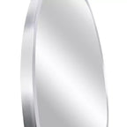 Miroir mural de salle de bain rond Whisen 42 pouces, verre HD de qualité supérieure, cadre en aluminium antirouille