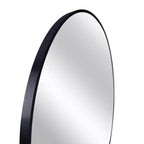 Miroir mural de salle de bain rond Whisen 42 pouces, verre HD de qualité supérieure, cadre en aluminium antirouille