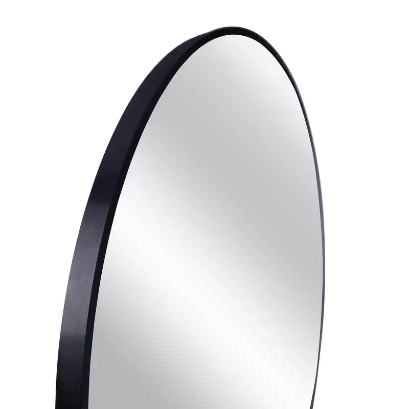 Miroir mural de salle de bain rond Whisen 42 pouces, verre HD de qualité supérieure, cadre en aluminium antirouille