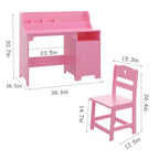Bureau pour enfants - avec étagère, armoire de rangement, table d'écriture en bois, poste de travail informatique pour chambre à coucher et salle d'étude