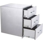 Tiroirs de cuisine extérieure, tiroir de barbecue en acier inoxydable, encastré pour îlot de cuisine extérieure et îlots de barbecue, silencieux, entièrement assemblé