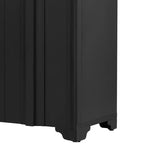 Buffet Okak Sophistiqué, Armoire de Rangement avec 4 Portes Linéaires Ouvragées, Meuble Bar à Café pour Salle à Manger, Salon, Entrée