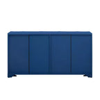 Buffet Okak Sophistiqué, Armoire de Rangement avec 4 Portes Linéaires Ouvragées, Meuble Bar à Café pour Salle à Manger, Salon, Entrée