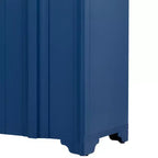Buffet Okak Sophistiqué, Armoire de Rangement avec 4 Portes Linéaires Ouvragées, Meuble Bar à Café pour Salle à Manger, Salon, Entrée
