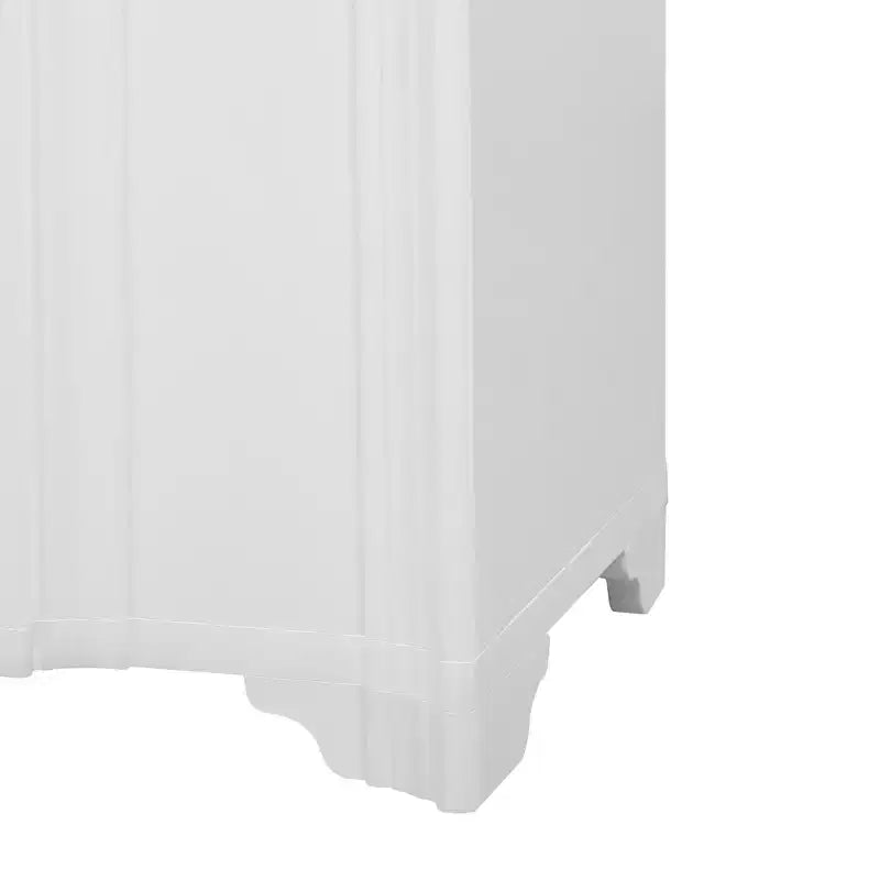 Buffet Okak Sophistiqué, Armoire de Rangement avec 4 Portes Linéaires Ouvragées, Meuble Bar à Café pour Salle à Manger, Salon, Entrée