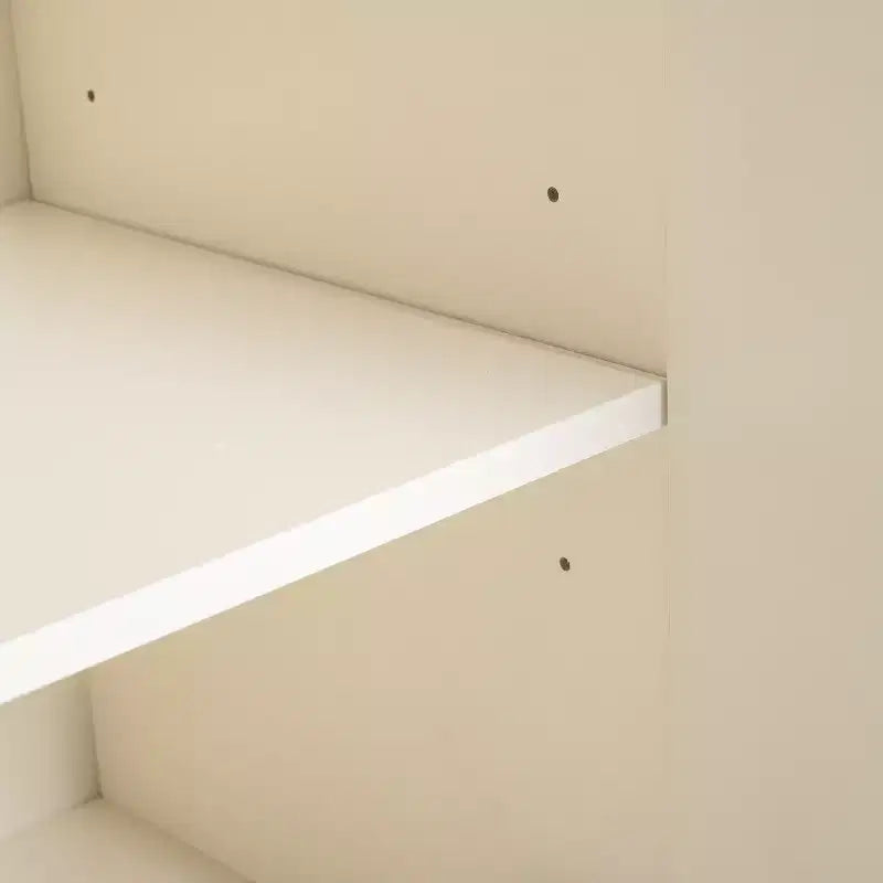 Buffet Okak Sophistiqué, Armoire de Rangement avec 4 Portes Linéaires Ouvragées, Meuble Bar à Café pour Salle à Manger, Salon, Entrée