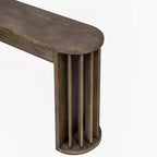 Console avec pieds évasés et bord ovale moderne Merax