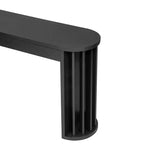 Console avec pieds évasés et bord ovale moderne Merax