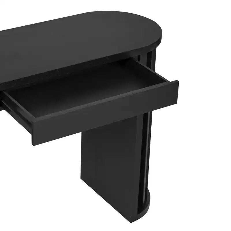Console avec pieds évasés et bord ovale moderne Merax