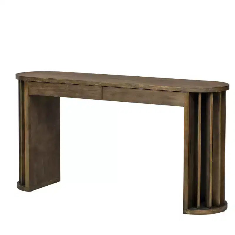 Console avec pieds évasés et bord ovale moderne Merax
