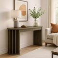 Console avec pieds évasés et bord ovale moderne Merax