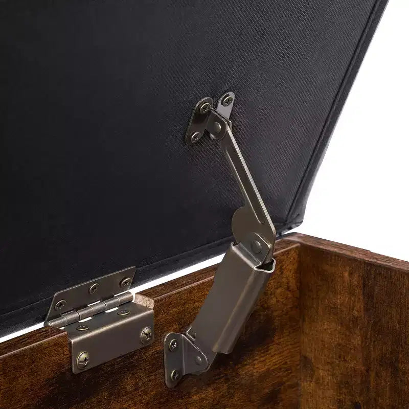 Banc de rangement à couvercle relevable – Meuble à chaussures d'entrée avec charnières de sécurité et design multifonctionnel