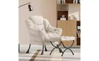 Fauteuil paresseux GustoWave avec pouf, fauteuils de salon modernes avec repose-pieds, accoudoirs, poche latérale, fauteuil de salon confortable pour le salon