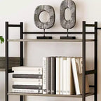 Grande étagère à 5 niveaux, étagère industrielle avec 4 étagères ouvertes, haute bibliothèque rustique pour chambre à coucher ou bureau