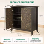 Meuble Buffet TROPOW, Meuble Bar à Café de 32" avec Étagère Réglable - Armoire de Rangement pour Salon, Entrée